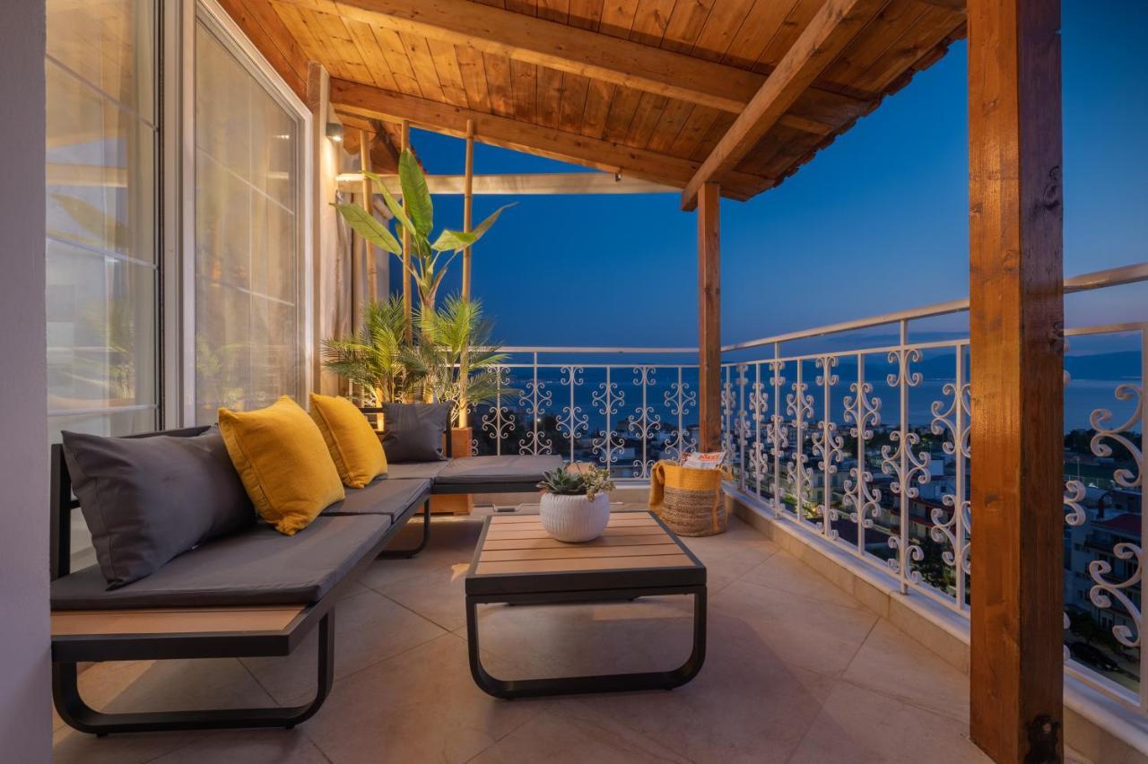 Panoramic View!Penthouse 120Qm Of Sea & Mountain Villa Loutra Edipsou  Exterior photo
