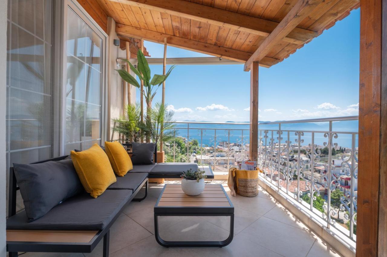 Panoramic View!Penthouse 120Qm Of Sea & Mountain Villa Loutra Edipsou  Exterior photo